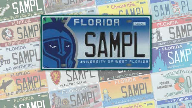 An image showing a personalised license plate design from Florida