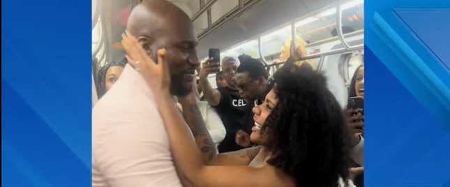 Image for article titled You Won&#39;t Believe Why This NYC Couple Had Their Wedding Reception on a Subway