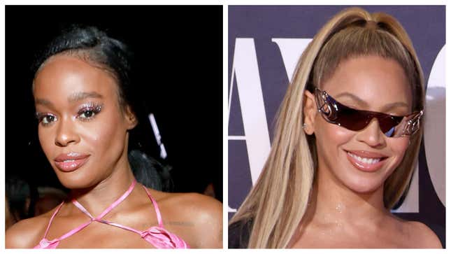 Azealia Banks, left: Beyoncé.