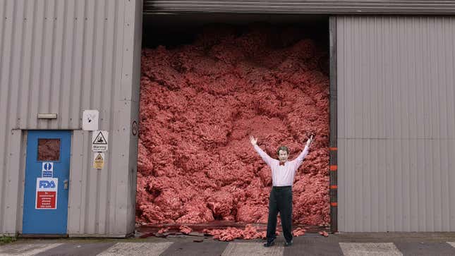 Image for article titled FDA Recalls 50 Million Pounds Of Ground Meat Just To See What That Much Ground Meat Would Look Like In One Room