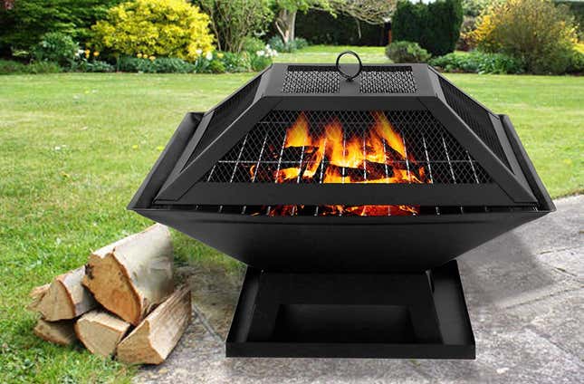 Houjing Outdoor Wood-Burning Fire Pit | $39 | Amazon | Code 40JRQO5J