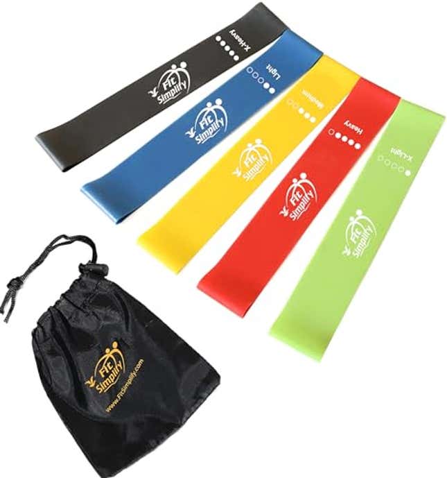 Image for article titled Fit Simplify Resistance Loop Exercise Bands with Instruction Guide and Carry Bag, Now 10% Off