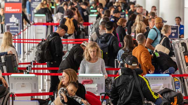 People at an airport