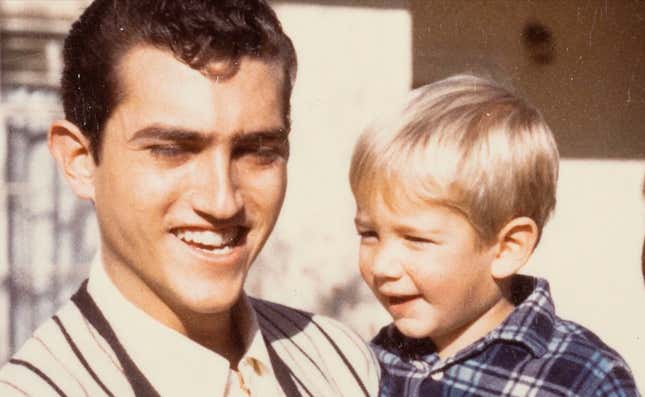 Jeff Bezos, right, and his father, Mike Bezos.