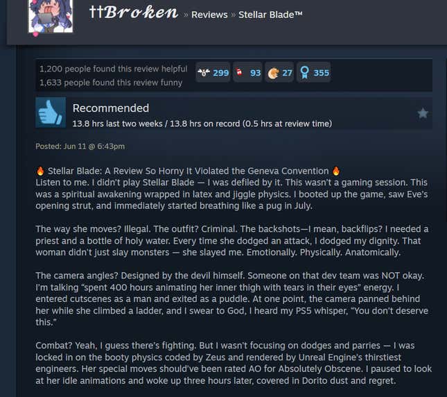 Image for article titled Stellar Blade, As Told By Steam Reviews