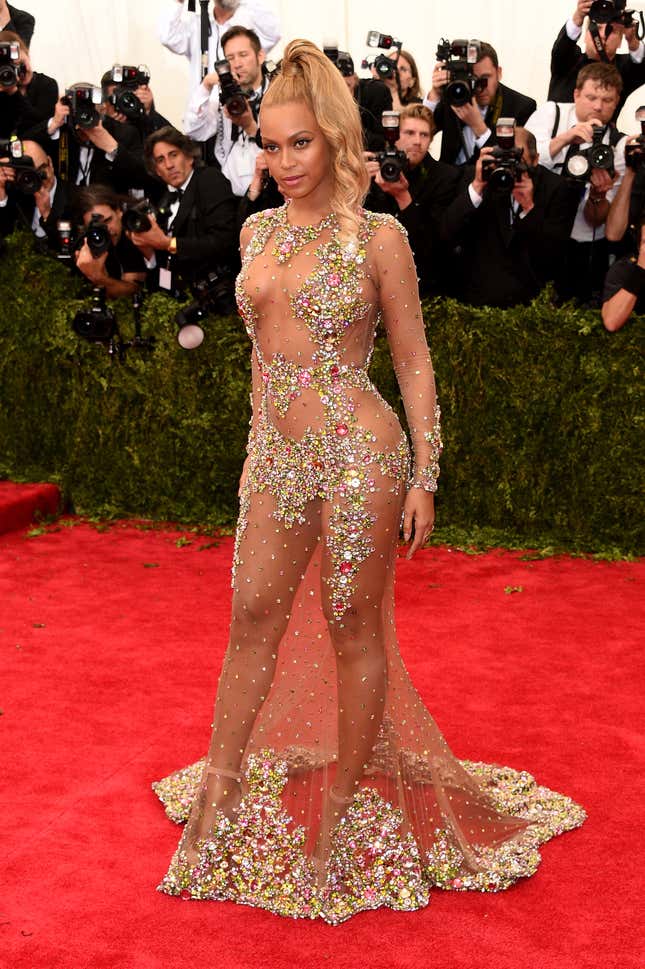 Beyonce attends the “China: Through The Looking Glass” Costume Institute Benefit Gala at the Metropolitan Museum of Art on May 4, 2015 in New York City.
