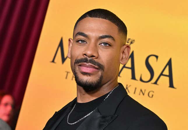 British actor Aaron Pierre attends the world premiere of Disney’s “Mufasa: The Lion King” at the Dolby theater in Hollywood, California, December 9, 2024.