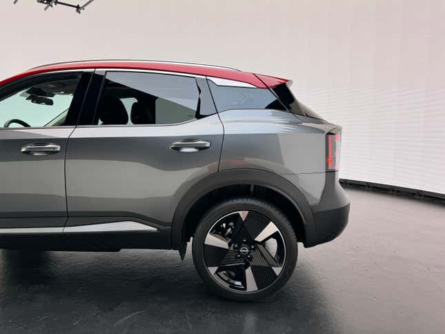 Side view of a grey 2025 Nissan Kicks