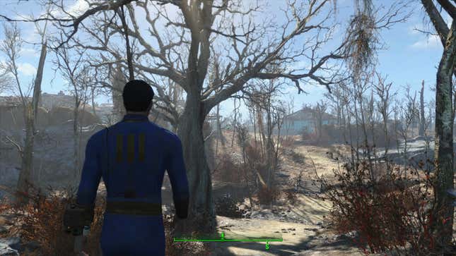 A survivor from Vault 111 walks into a wasteland.