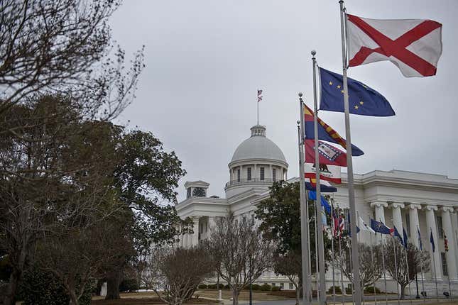 A view of the state capitol on March 6, 2015, in Montgomery, Alabama. March 7 will mark the 50th anniversary of Bloody Sunday when civil rights marchers attempting to walk to the Alabama capital of Montgomery for voters’ rights clashed with police.