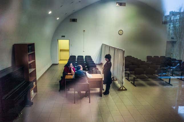 The synagogue at the Jewish retirement home.
