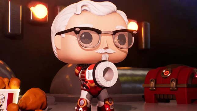 A picture shows Colonel Sanders in Funko Fusion. 