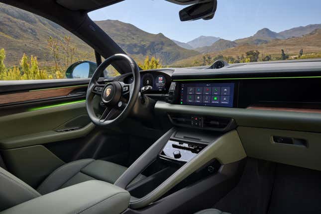 Interior of a Porsche Macan Electric