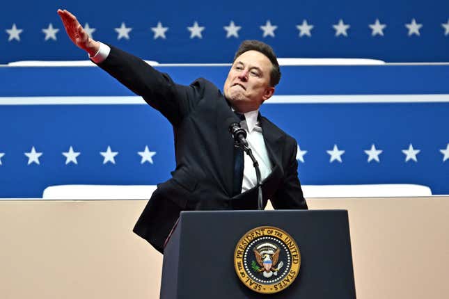 Image for article titled Reddit groups are banning links to X after Elon Musk was accused of doing a Nazi salute