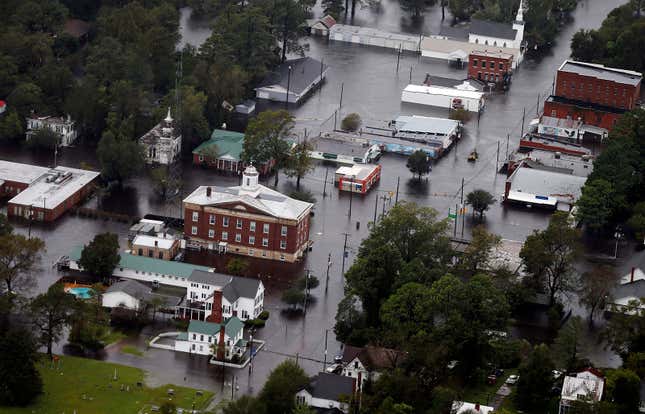 Image for article titled Photos: Florence’s destructive flooding, seen from the air