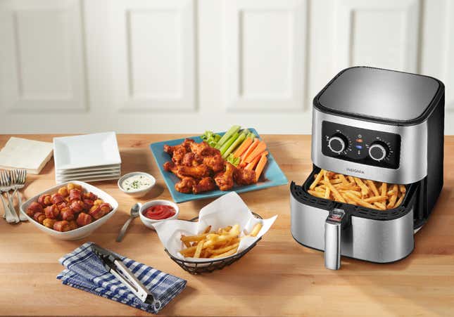 Insignia 5-qt. Analog Air Fryer Stainless Steel | $40 | Best Buy
