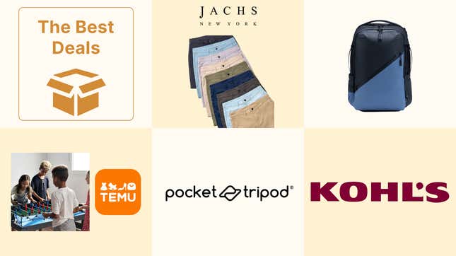 Image for article titled Best Deals of the Day: Jachs NY, Kohl&#39;s, Temu, Carry Cubo, Pocket Tripod &amp; More