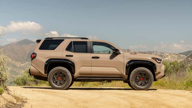 Side view of a beige Toyota 4Runner 2025