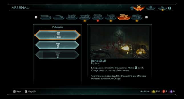 A screenshot shows the Pulverizer upgrade options.