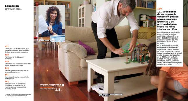 Image for article titled Spain’s Podemos leftist party printed its program as an Ikea catalog so voters will actually read it