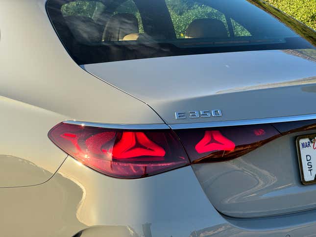 Rear taillight of a 2024 Mercedes-Benz E350