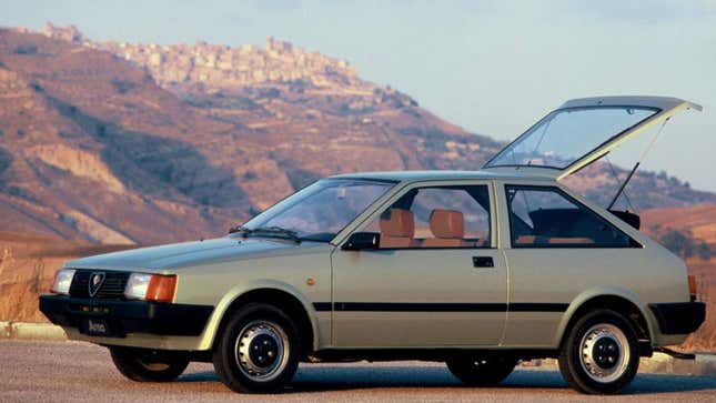 A photo of an Alfa Romeo Arna hatchback. 