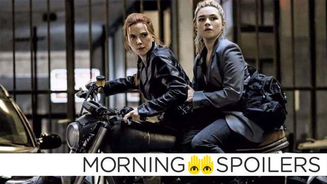 Scarlett Johansson and Florence Pugh as Black Widow's Natasha Romanoff and Yelena Belova.