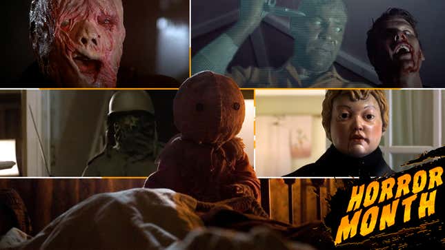 Clockwise from top left: The Burning (MGM); Shocker (Universal Pictures); Valentine (Warner Bros.); Trick ‘R Treat (Warner Bros.); The Prowler (Sandhurst) (Screenshots: YouTube)