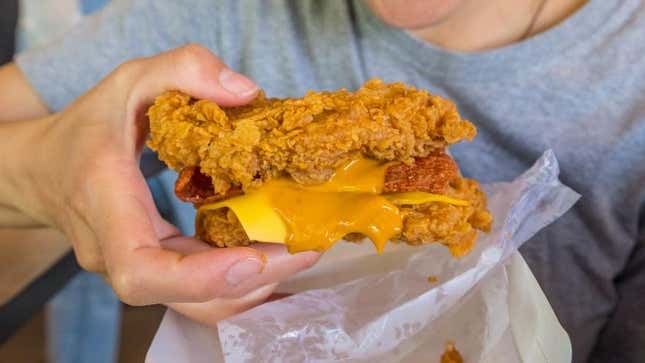 KFC Double Down Chicken Sandwich 