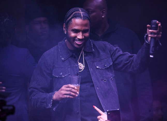 Trey Songz makes an appearance at Proud Embankment Cabaret Nightclub on May 29, 2022 in London, England, UK.