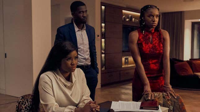 Adeyinka Akinrinade, Ola Orebiyi, and Nneka Okoye in Riches 