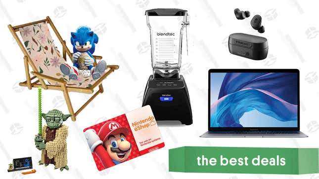 Image for article titled Thursday&#39;s Best Deals: Refurbished MacBook Air, Skullcandy Sesh Evo Earbuds, Nintendo eShop Gift Cards, LEGO Star Wars Yoda, Society6 Outdoor Gear Sale, and More
