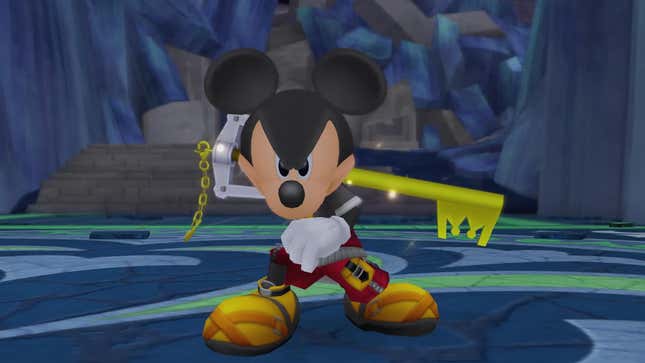 Mickey holding his keyblade.