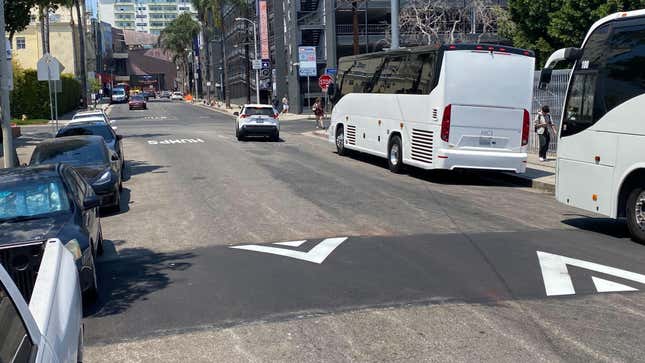 A speed hump in Hollywood