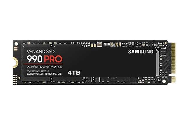 Image for article titled SAMSUNG 990 PRO SSD 4TB PCIe 4.0 M.2 2280 Internal Solid State Hard Drive, Now 30% Off