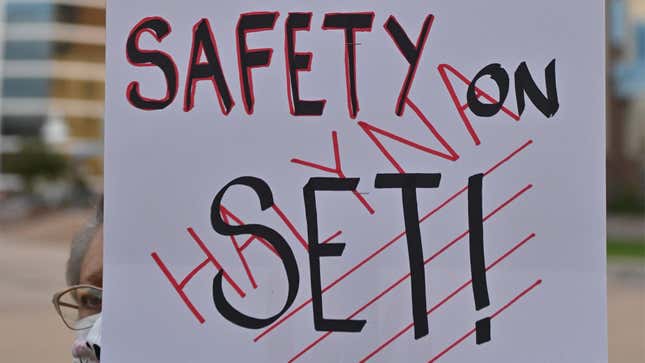 an IATSE supporter asking for better on-set safety