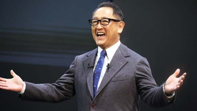 A photo of Toyota Chairman Akio Toyoda. 