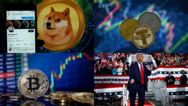 Bild für Artikel mit dem Titel Bitcoin überholt Silber, Dogecoin erhält Musk-Schub, Aktien erhalten Trump-Schub: Marktnachrichten-Überblick