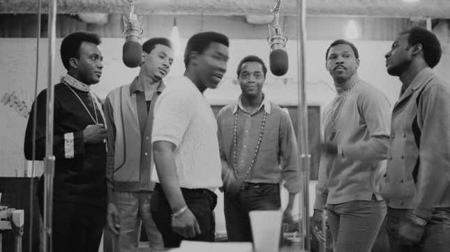 The O’Jays during a recording session in New York City, June 1968.