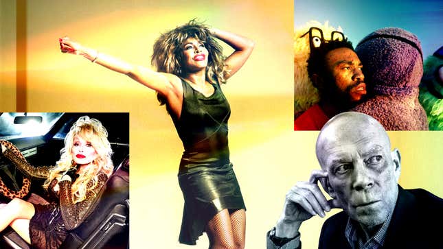 Clockwise from bottom left: Dolly Parton (Photo: Vijat Mohindra/Courtesy of Butterfly Records); Tina Turner (Photo: Paul Cox); Kevin Abstract (Photo: RCA Records); Vince Clarke (Photo: Eugene Richards)