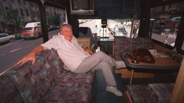 Image for article titled John Madden Hated Flying So He Traveled Everywhere In This Converted Bus