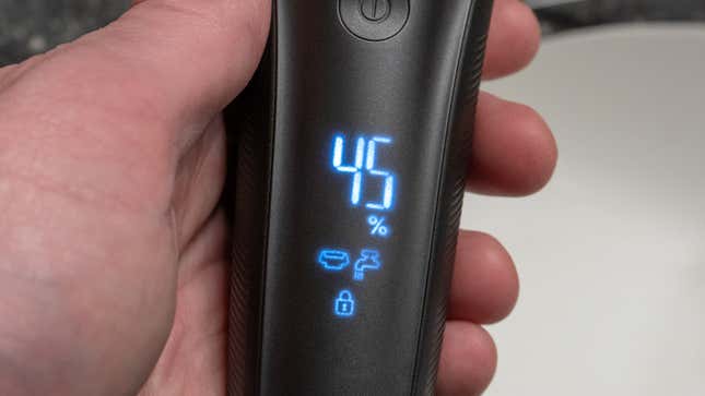 The Panasonic Arc6 showing a 45% remaining charge.