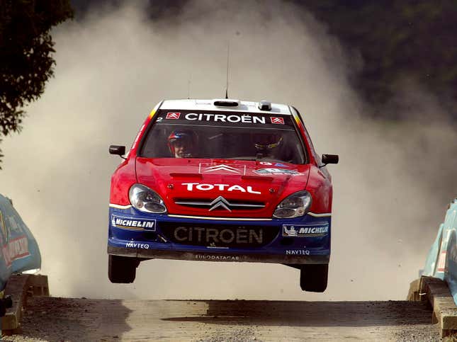 Front view of a Citroen Xsara rally car