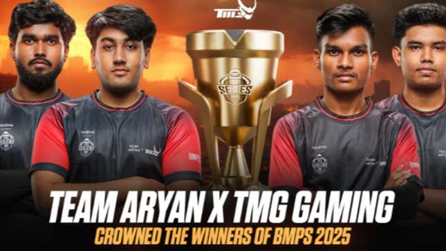 Une photo de groupe de l’équipe Aryan x TMG Gaming