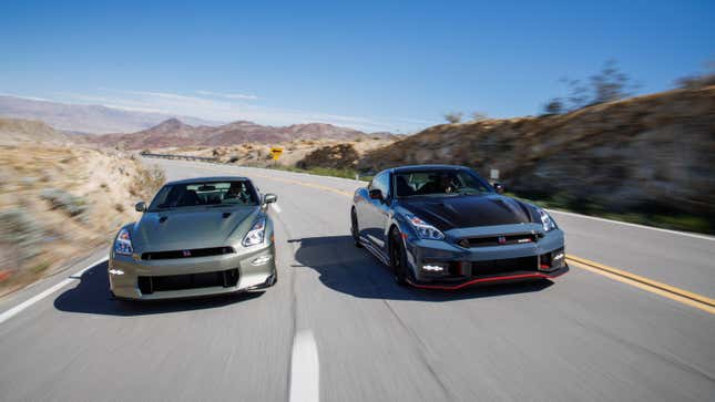 Two 2024 R35 Nissan GT-Rs.
