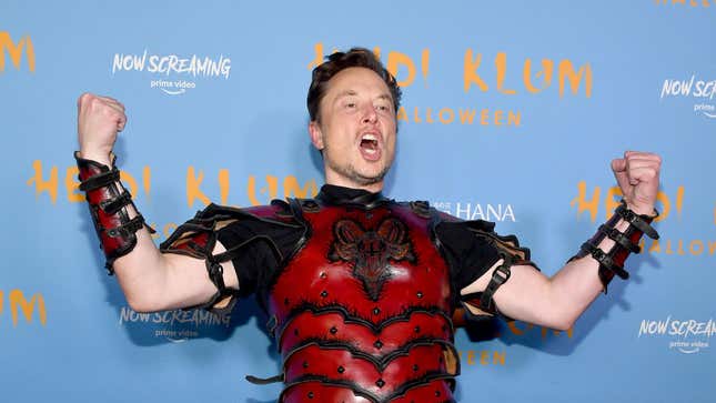 Elon Musk attends Heidi Klum's 21st Annual Halloween Party presented by Now Screaming x Prime Video and Baileys Irish Cream Liqueur at Sake No Hana at Moxy Lower East Side on October 31, 2022 in New York City. 