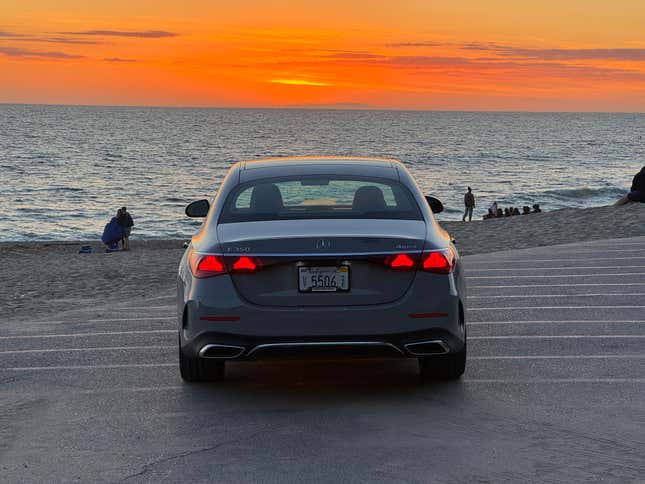 Rear view of a 2024 Mercedes-Benz E350