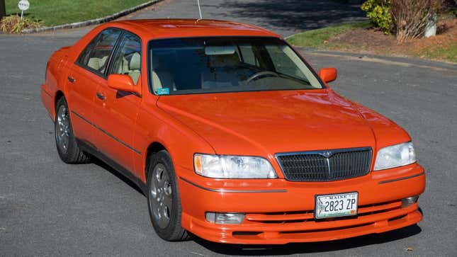 Image for article titled This Nacho Cheese Orange Infiniti Q45 Is The Only Infiniti I Would Buy