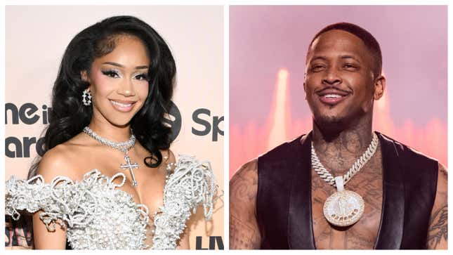 Saweetie, left; rapper YG.