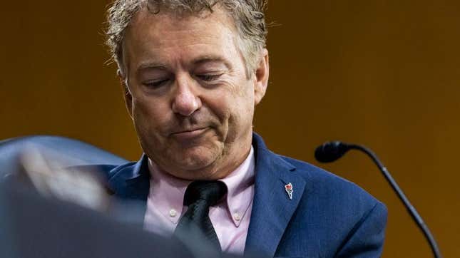 Image for article titled Sen. Rand Paul’s Wife Bought Stock in COVID Treatment in 2020. So Why Are We Just Now Hearing About It?